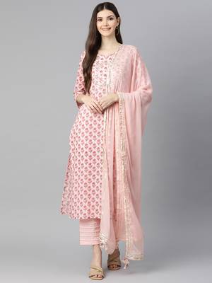 Pink gotta patti cotton salwar 1