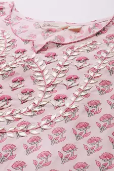 Pink gotta patti cotton salwar