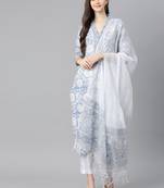 Blue gota cotton salwar