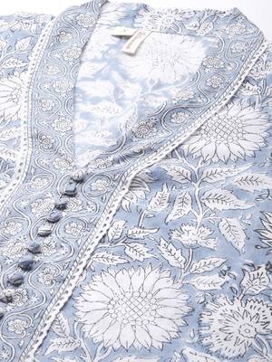 Blue gota cotton salwar 2