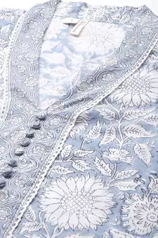 Blue gota cotton salwar