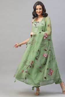 Green gotta patti cotton salwar