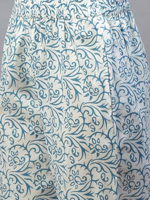 Turquoise zari cotton salwar 3