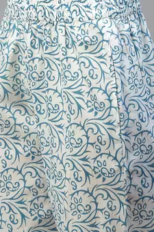 Turquoise zari cotton salwar