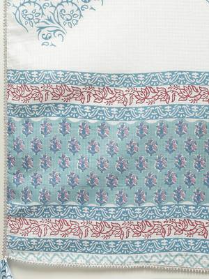Turquoise zari cotton salwar 4