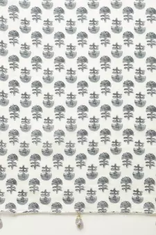 Grey thread embroidery cotton salwar