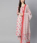 White zari cotton salwar