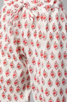 White zari cotton salwar