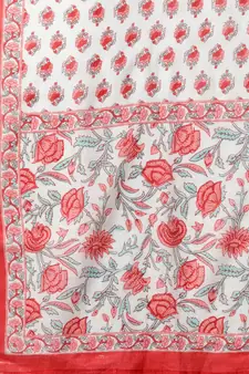 White zari cotton salwar