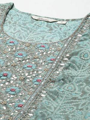 Blue zardosi rayon salwar 2