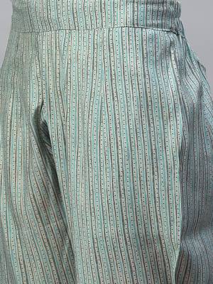 Blue zardosi rayon salwar 3