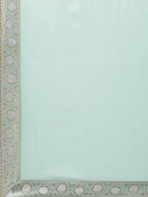 Blue zardosi rayon salwar 4