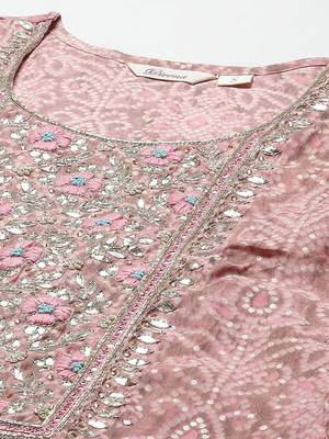 Pink zardosi rayon salwar 2