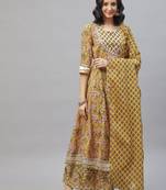 Mustard gotta patti cotton salwar