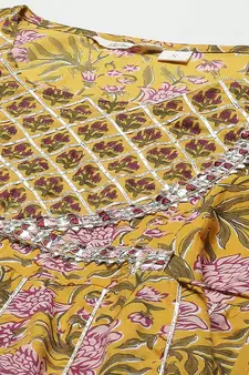 Mustard gotta patti cotton salwar