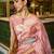 SAREE MALL Women's Organza Pink Woven Design Celebrity Saree With Blouse Piece