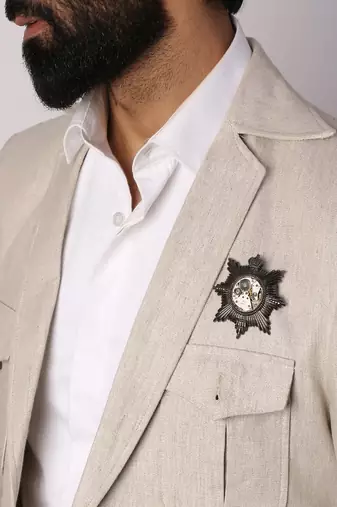 Crown Compass Brooch