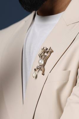 Pearl Monkey Brooch 2