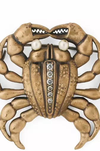 Jewelled Crab Brooch