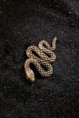 Tangled Python brooch 1