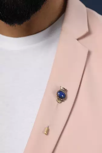 Blue Owlet Lapel Pin