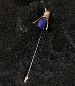 Cobalt Stone Penguin Lapel Pin