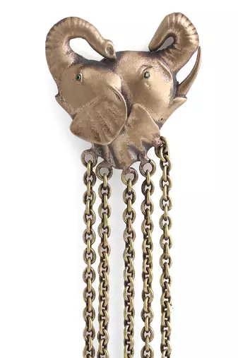 The Dual- Headed Elephant Brooch