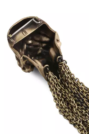 The Mizaru Inspired Skull Brooch