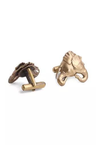 The Dual-Headed Elephant Cufflink