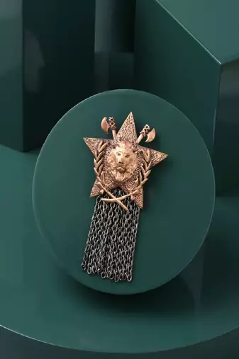 Antique Lion Brooch