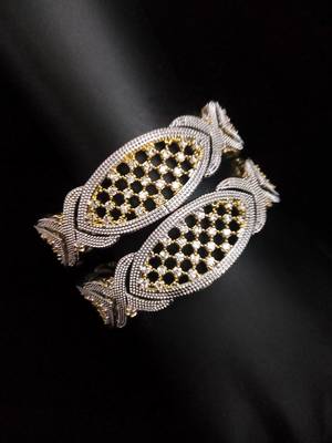 Gold Silver Royal Diamond Bangles 1