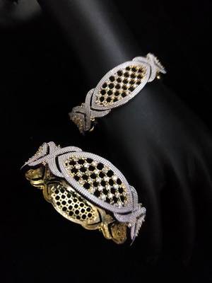 Gold Silver Royal Diamond Bangles 2