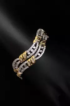Gold Silver Classic  Diamond Bangles
