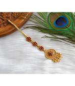 Antique pink bridal maang tikka dj-01462