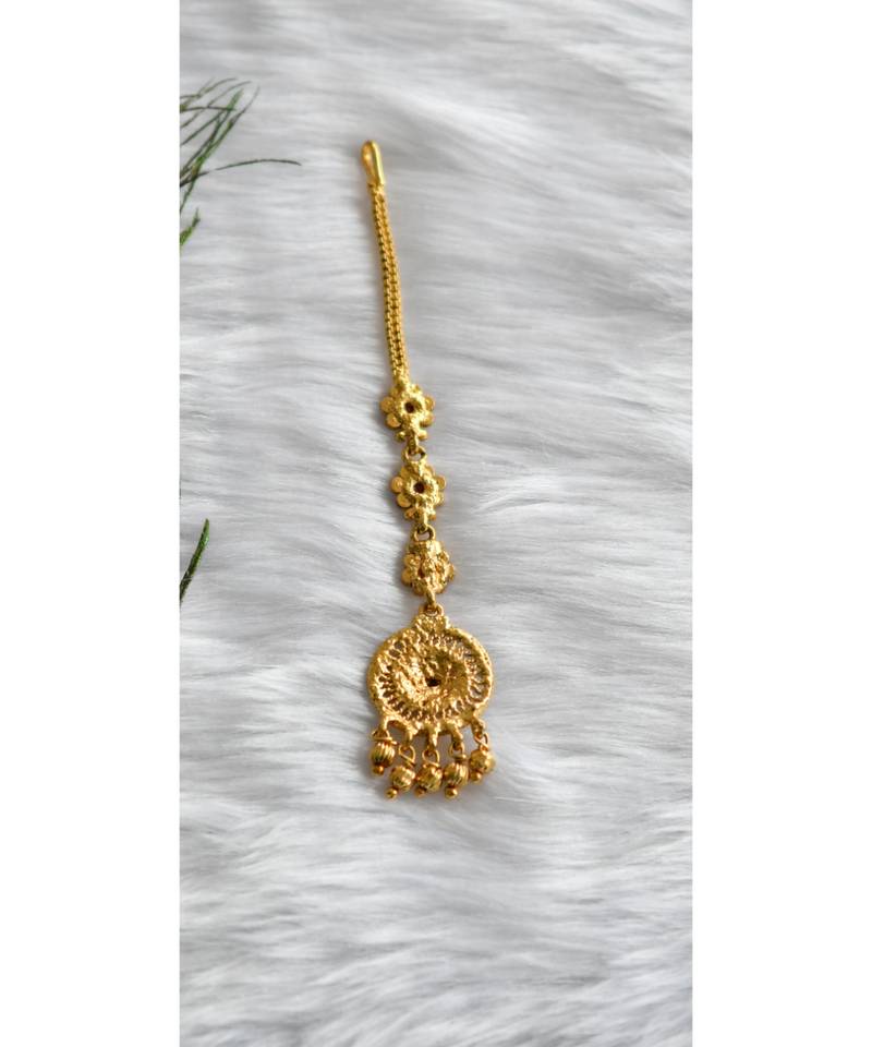 Antique pink bridal maang tikka dj-01462