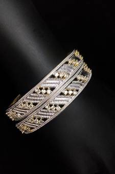 Gold Silver Delicate Diamond Bangles