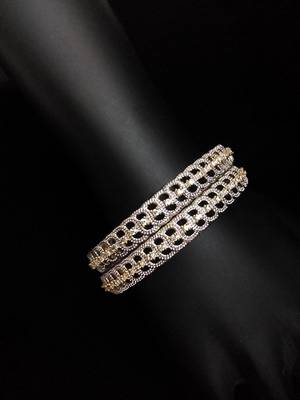 Gold Silver Classic  Diamond Bangles 1