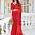 red printed georgette saree with unstitched blouse