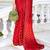 red printed georgette saree with unstitched blouse