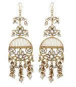 White pearl earrings