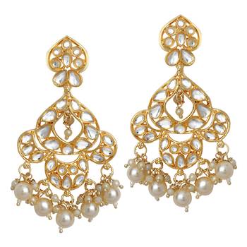 White pearl earrings 1