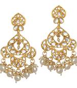 White pearl earrings