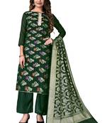 Green woven jacquard salwar