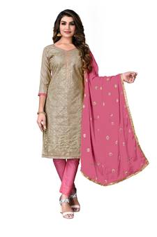 Grey printed cotton salwar