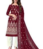 Multicolor embroidered cotton salwar
