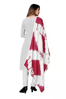 Grey printed georgette salwar