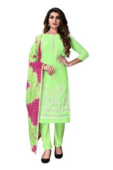 Green printed georgette salwar