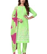 Green printed georgette salwar