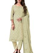Green embroidered chanderi salwar