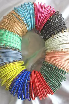 Multicolour Alloy Brass Plated Bangles